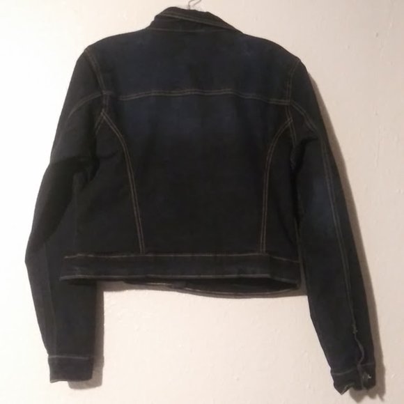 New Look women's size L dark wash jean jacket - Picture 4 of 13